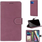 Voor Motorola Mote G 5G Plus Retro Frosted Horizontale Flip PU lederen tas met houder & kaartsleuven & portemonnee & fotolijst (Rose Red)