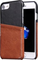 Voor iPhone 8 Plus & 7 Plus Echt rundleer Kleuraanpassing Cover Case met kaartsleuf (bruin)