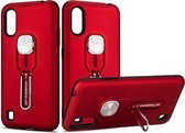 Voor Galaxy A01 King Thunder God siliconen mobiele telefoonhoes met ringstandaard (rood)
