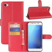 Voor Vivo X9s Litchi Texture Horizontale flip lederen tas met houder & kaartsleuven en portemonnee (rood)