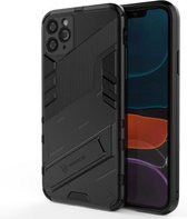 Punk Armor 2 in 1 PC + TPU schokbestendig hoesje met onzichtbare houder voor iPhone 11 Pro Max (zwart)