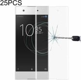 25 STKS Voor Sony Xperia XA1 0.33mm 9H Oppervlaktehardheid 3D Gebogen Volledig scherm Gehard Glas Screenprotector (Transparant)