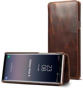 Voor Galaxy Note9 Denior Oil Wax Koeienhuid Eenvoudige Horizontale Flip Leren Case met Kaartsleuven & Portemonnee (Bruin)