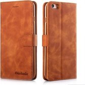 Voor iPhone 6 Plus / 6s Plus Diaobaolee Pure Fresh Texture Horizontale Flip Leather Case, met houder & kaartsleuf & portemonnee & fotolijst (geel)