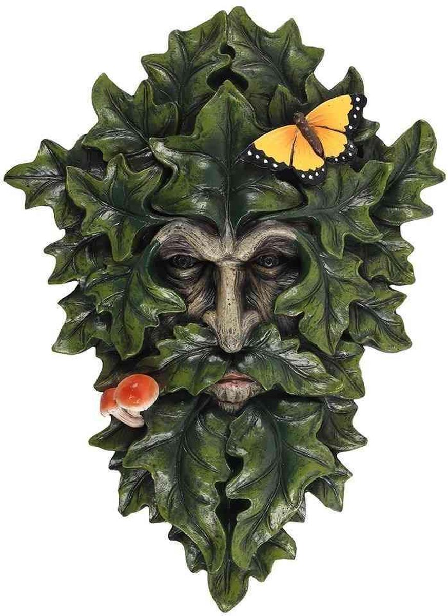 Something Different Muurdecoratie Leafy Green Man Multicolours