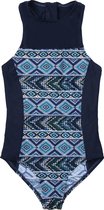 Badpak met ritssluiting - Navy tribal pattern 140-146
