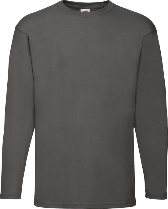 T-Shirt Manches Longues Homme - Col Rond - Coton Doux - Fruit Of The Loom - Plusieurs Tailles