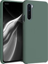 kwmobile telefoonhoesje geschikt voor OnePlus Nord - Hoesje met siliconen coating - Smartphone case in dennengroen