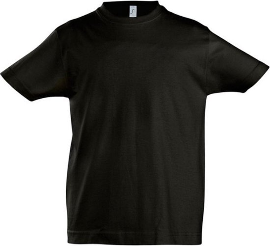 SOLS T-shirt unisexe à manches courtes en coton épais Imperial Kinder (Noir profond)