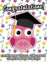 Elementary School Graduation Coloring Book For Girls