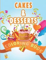 Cakes and Desserts Coloring Book