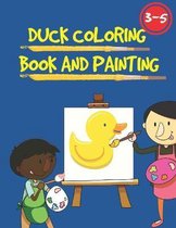 Duck Coloring Book and painting