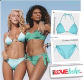 BOHO bikini’s top – stunning triangle – turquoise - L - Cup C