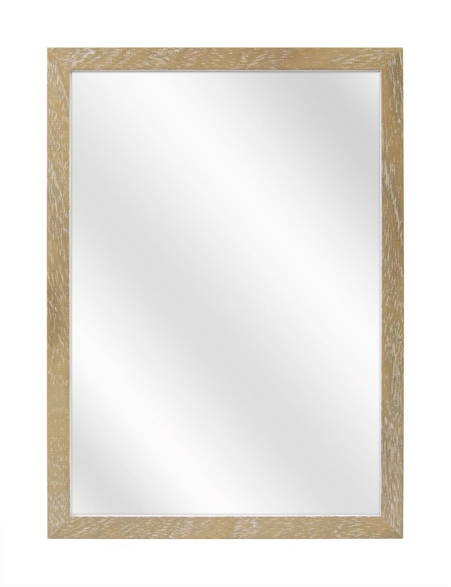 Spiegel met Vlakke Houten Lijst - Vergrijsd - 40 x 50 cm