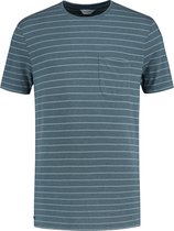 Blueloop Originals T-shirt Pure Stripe Heren Tencel Blauw Mt L