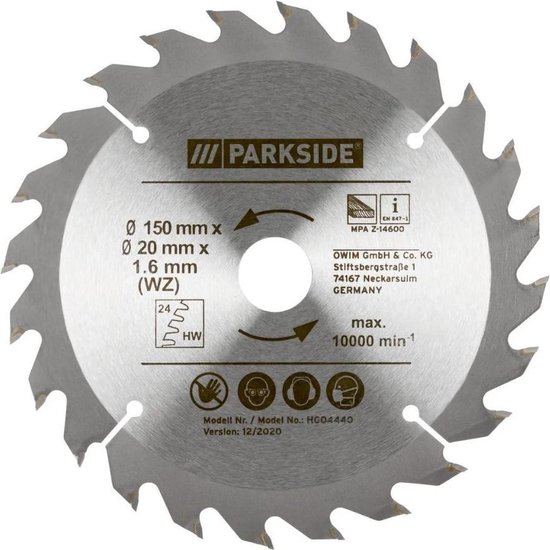 PARKSIDE® 2 handcirkelzaagbladen - 18 en 24 tanden blad - Toepasbaar op  gangbare... | bol.com