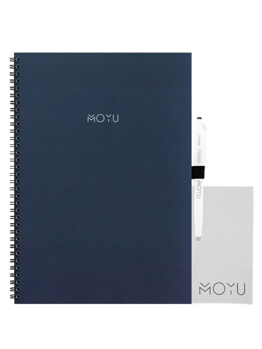 MOYU Ringband A4 - Hardcover - New Navy - Uitwisbaar Notitieboek - Duurzaam Steenpapier