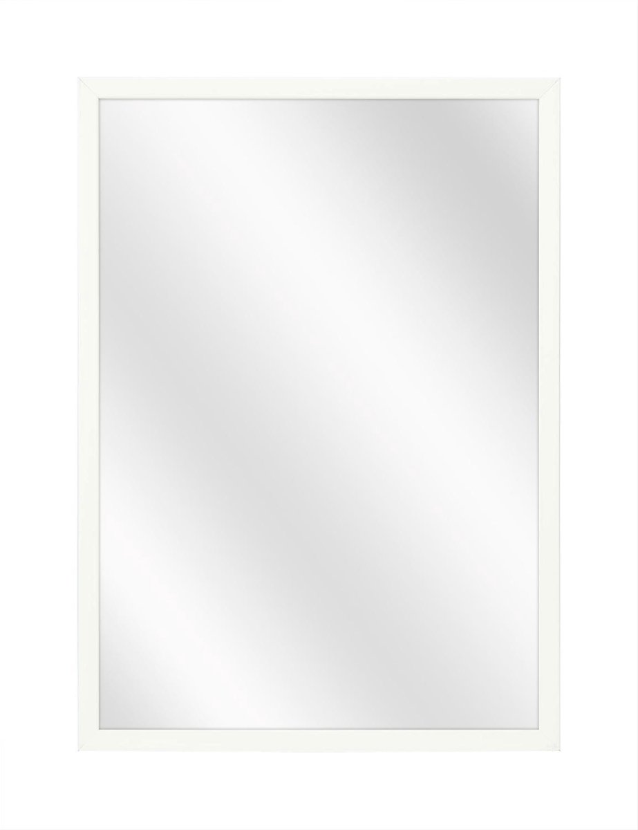 Spiegel met Luxe Aluminium Lijst - Mat Wit - 24 x 30 cm