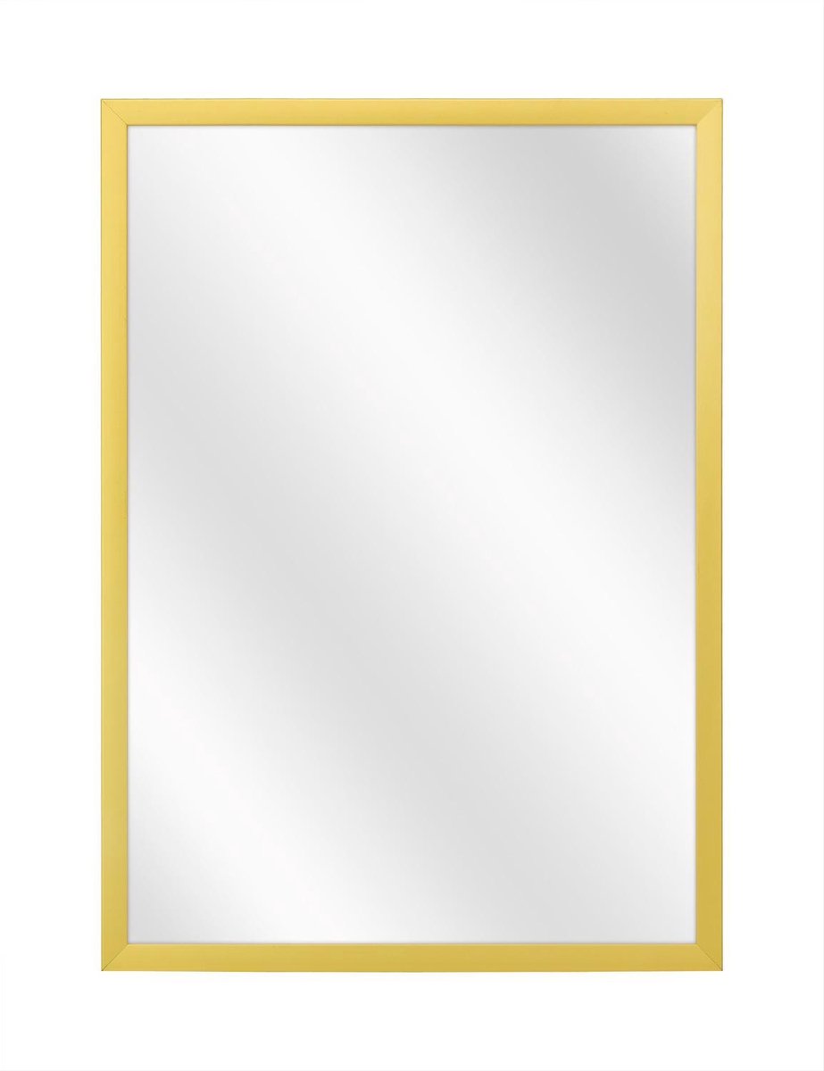Spiegel met Luxe Aluminium Lijst - Mat Goud - 24 x 30 cm