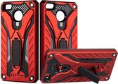 Voor OPPO Realme 3 Pro schokbestendige TPU + pc-beschermhoes met houder (rood)