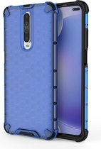 Voor Geschikt voor Xiaomi Redmi K30 schokbestendige honingraat pc + TPU beschermhoes (blauw)