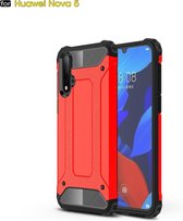 Magic Armor TPU + PC Combination Case voor Huawei Nova 5 (rood)