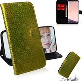 Voor Galaxy S8 Effen Kleur Kleurrijke Magnetische Gesp Horizontale Flip PU Lederen Case met Houder & Kaartsleuven & Portemonnee & Lanyard (Goud)