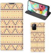 GSM Hoesje Geschikt voor Samsung Galaxy A71 Wallet Bookcase Aztec Yellow
