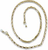 Eyezoo® Brillenketting – XL Chain Goud kleur – Big Square - Brilketting - Grote Schakel