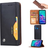 Kneed Skin Texture Horizontale Flip Leather Case voor Huawei nova 4, met fotolijst & houder & kaartsleuven & portemonnee (zwart)