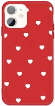 Voor iPhone 11 Meerdere Love-hearts Pattern Colorful Frosted TPU telefoon beschermhoes (rood)