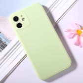 Magische kubus Frosted siliconen schokbestendige volledige dekking beschermhoes voor iPhone 12 (groen)