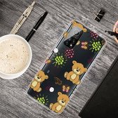 Voor Xiaomi Mi 10T Pro schokbestendig geverfd transparant TPU beschermhoes (kleine bruine beer)