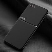 Voor OPPO A83 Classic Tilt Strip Grain Magnetisch Schokbestendig PC + TPU Case (Zwart)