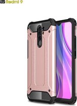 Voor Xiaomi Redmi 9 Magic Armor TPU + pc combinatiebehuizing (roségoud)