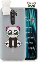 Voor Xiaomi Redmi Note 8 Pro Cartoon schokbestendige TPU beschermhoes met houder (Panda)