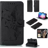 Veerpatroon Litchi Texture Horizontale Flip lederen tas met portemonnee & houder & kaartsleuven voor Xiaomi Mi 9 (zwart)