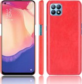 Voor OPPO Reno4 SE schokbestendige Litchi-textuur PC + PU-hoes (rood)