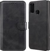 Voor Huawei Honor 9X Lite Klassieke Kalfsstructuur PU + TPU Horizontale Flip Leren Case, met Houder & Kaartsleuven & Portemonnee (Zwart)