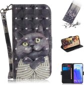 Voor Xiaomi Mi 10T Pro 5G 3D Gekleurde Tekening Horizontale Flip Leren Case met Houder & Kaartsleuven & Portemonnee & Lanyard (Hug Cat)