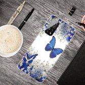 Voor Xiaomi Mi 10T Pro Gekleurde tekening Clear TPU beschermhoesjes (vlinder)