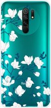 Voor Xiaomi Redmi 9 gekleurd tekeningpatroon zeer transparant TPU beschermhoes (magnolia)
