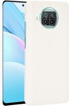Voor Xiaomi Mi 10T Lite schokbestendige krokodiltextuur pc + PU-hoes (wit)