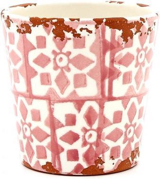 Bougie Parfumée Cire Design Rose en pot en céramique fait main 10 x 10 cm |  bol.com