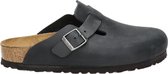 Birkenstock Boston Black narrow Fettleder Oiled Leather Heren Clogs - Zwart - Maat 45