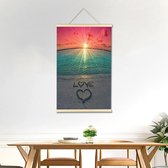 Diamond painting scroll Love beach K014