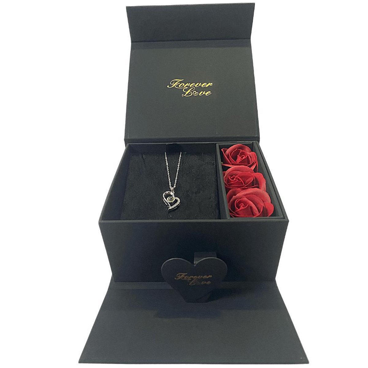 Forever Love Sieraden Box met Speciale Love Ketting - Valentijn - Valentijn Cadeautje Voor Haar - Valentijnsdag - Valentijn Cadeautje Vrouw