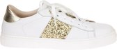 Andrea Morelli Wit-Gouden Geklede Sneaker