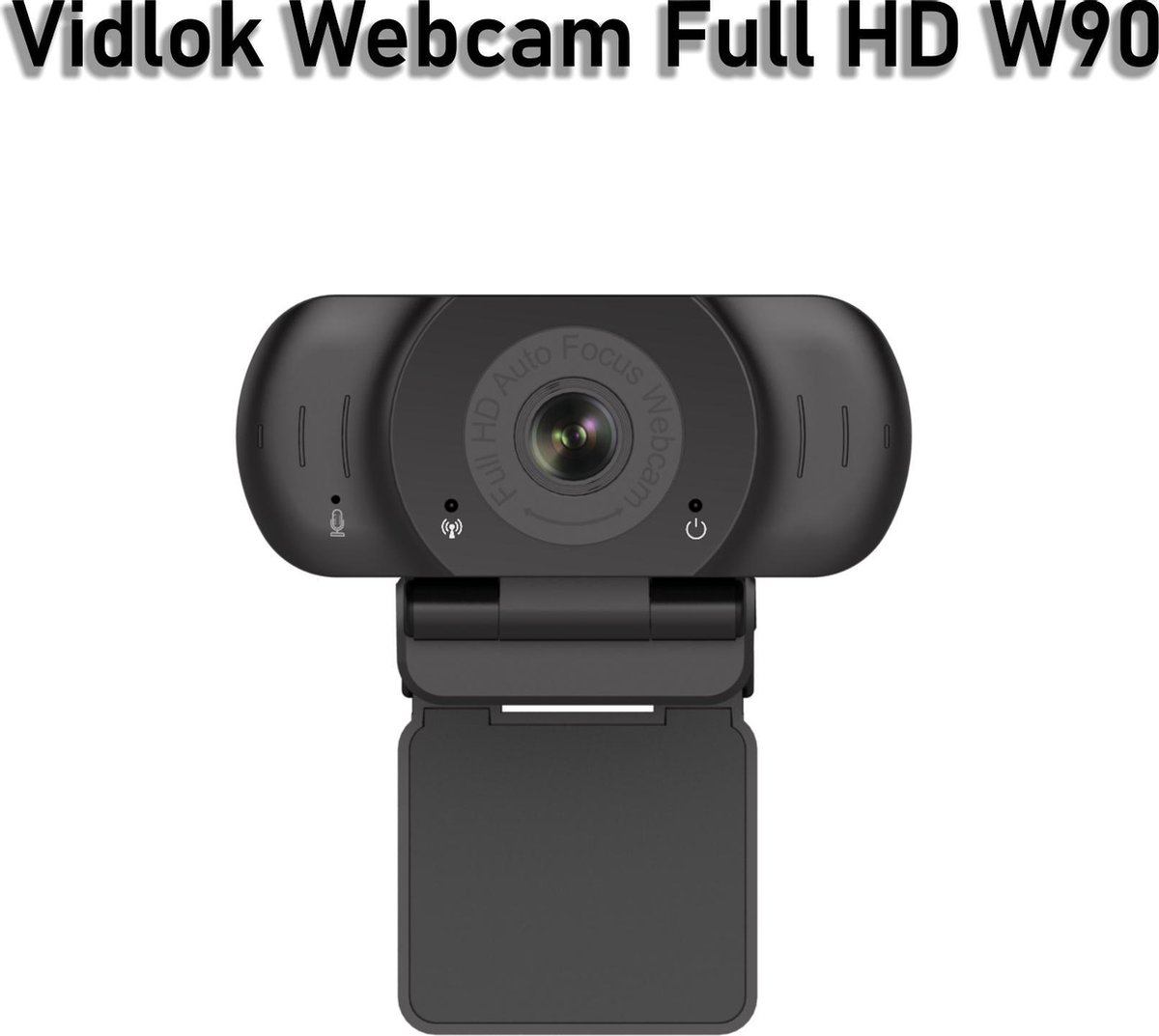 Vidlok W90 Full HD 1080P Webcam - Auto Focus - Noise Cancelling