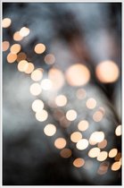 JUNIQE - Poster met kunststof lijst Winterverlichting -13x18 /Grijs &